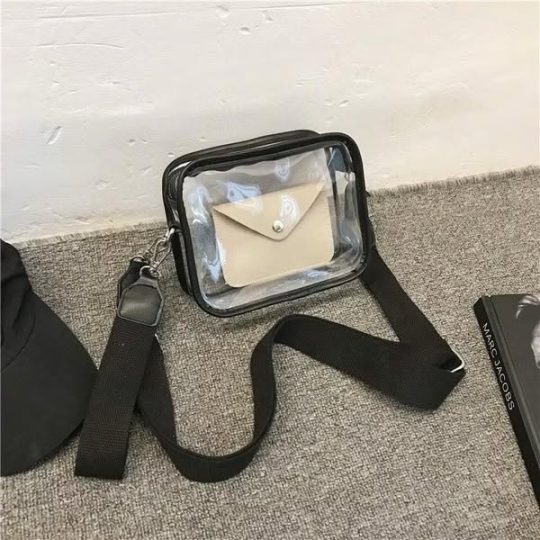 Túi Đeo Chéo PVC Trong Suốt – Phong Cách Hip Hop Thời Trang Ulzzang Cao Cấp