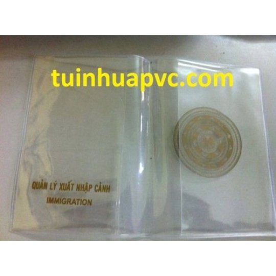 Sản xuất vỏ bọc hộ chiếu trong suốt in logo trống đồng cục QL XNC Bộ công an